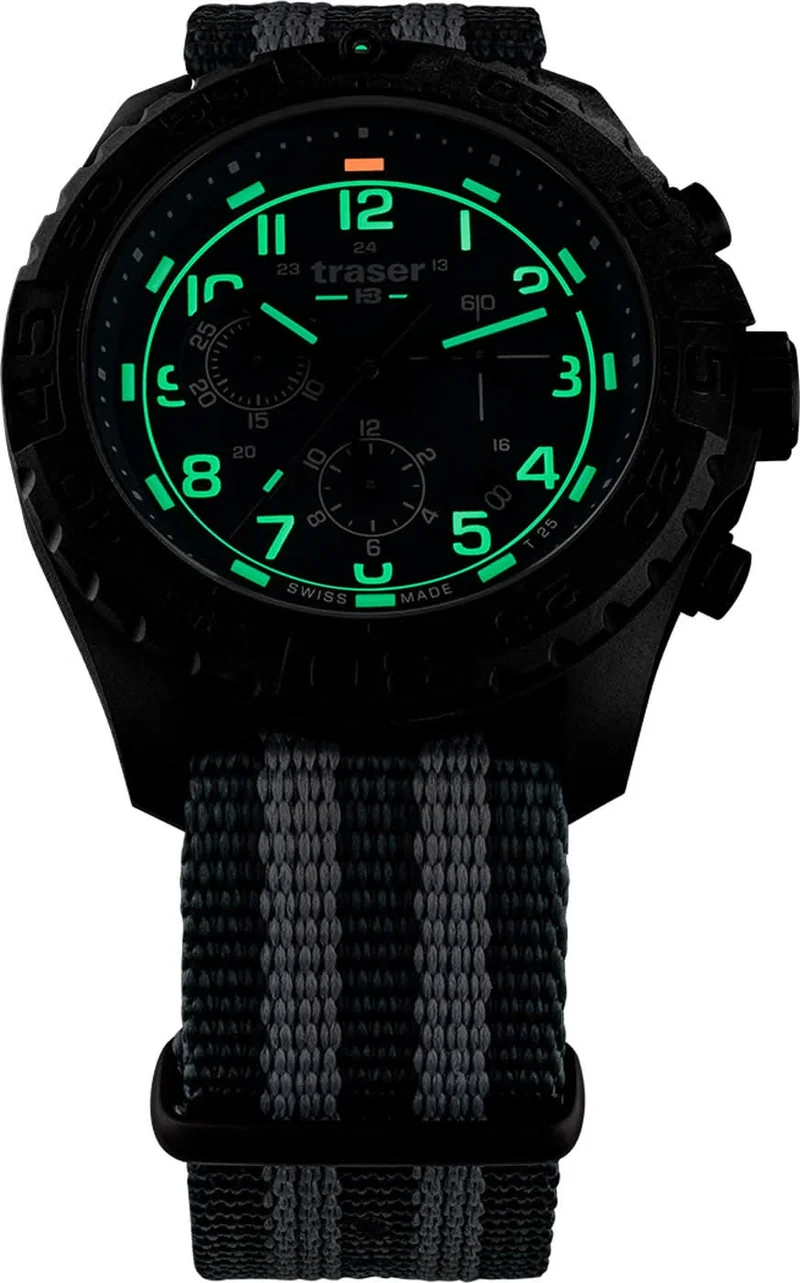 Traser P96 OdP Evolution Chrono 109048 Herrenuhr • H3-Trigalight • Swiss Made