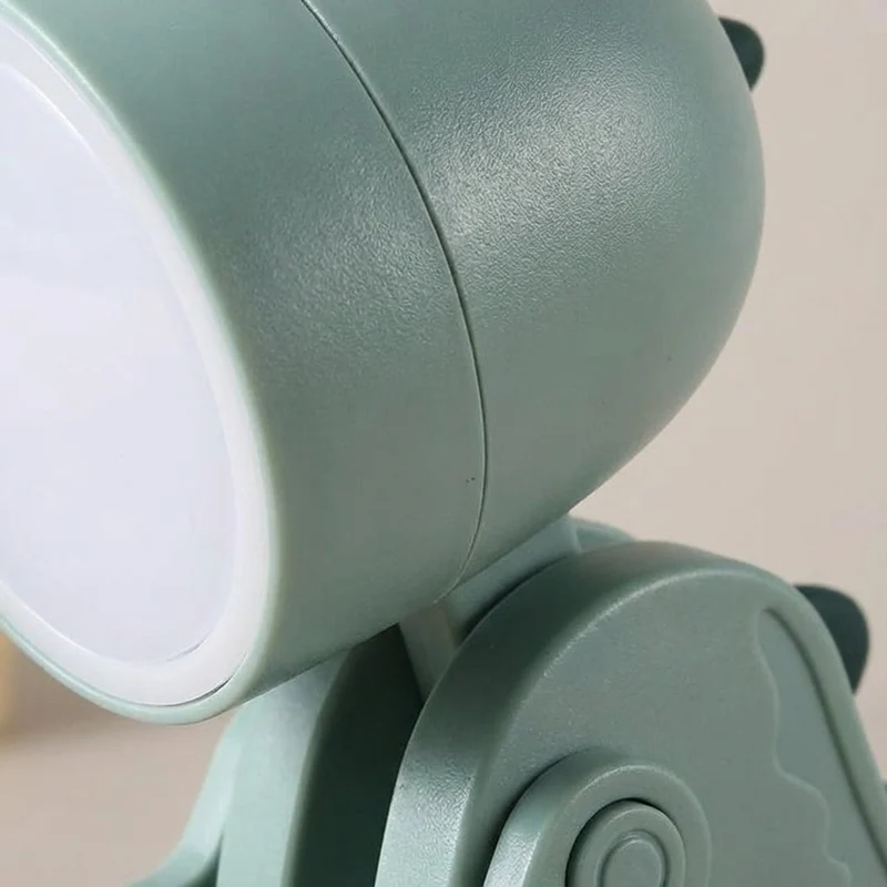 Bureaulamp Dinosaurus Opvouwbaar LED Warm Licht Draagbaar Clip Groen Blauw Roze Geel Speels Kinderkamer Kantoor Compact Reislamp USB | Sansoti