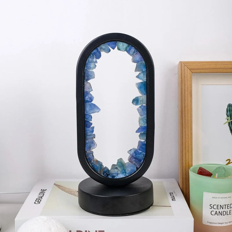 Tafellamp Amethist Handgemaakt Natuurkristal LED E14 Paars Roze Sfeer Slaapkamer Meditatie Yoga Rustgevend Decoratie Innerlijke Rust | Sansoti