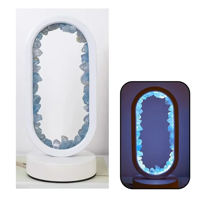 Tafellamp Amethist Handgemaakt Natuurkristal LED E14 Paars Roze Sfeer Slaapkamer Meditatie Yoga Rustgevend Decoratie Innerlijke Rust | Sansoti