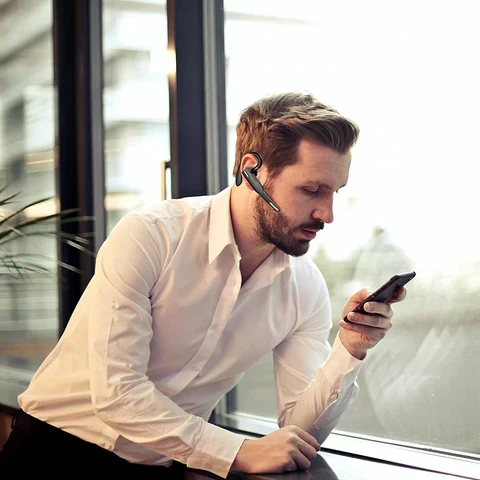 Bluetooth Headset 5.1 Draadloos Noise Cancelling 25 Uur Bellen Handsfree Microfoon | Sansoti