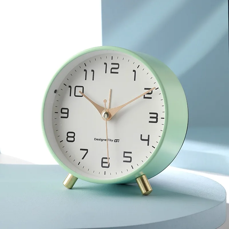 Tafelklok Scandinavisch Stil Uurwerk Metaal Glas Slaapkamer Woonkamer Modern | Sansoti