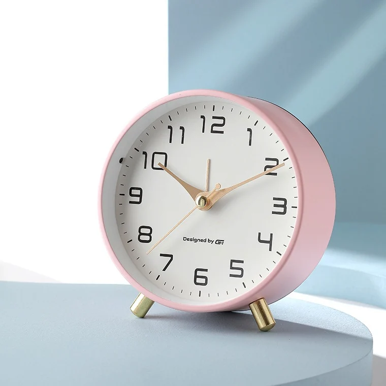 Tafelklok Scandinavisch Stil Uurwerk Metaal Glas Slaapkamer Woonkamer Modern | Sansoti