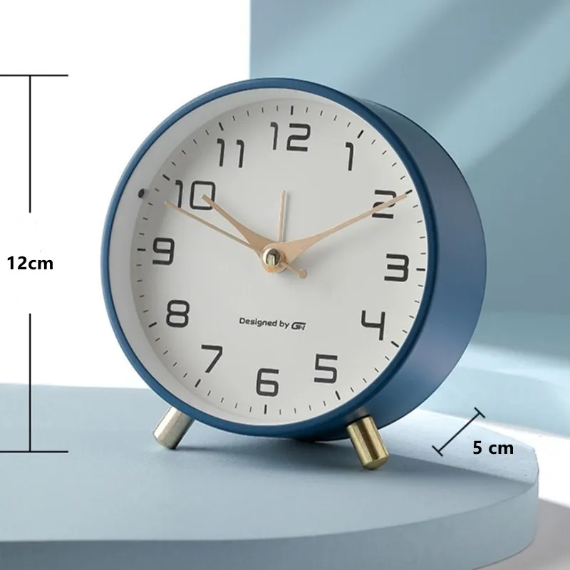 Tafelklok Scandinavisch Stil Uurwerk Metaal Glas Slaapkamer Woonkamer Modern | Sansoti