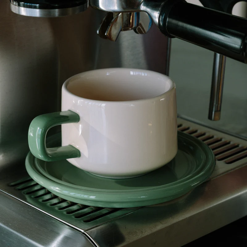 Kop en Schotel Keramiek Kleurrijk Klassiek Koffie Thee Cacao Premium Servies Set | Sansoti