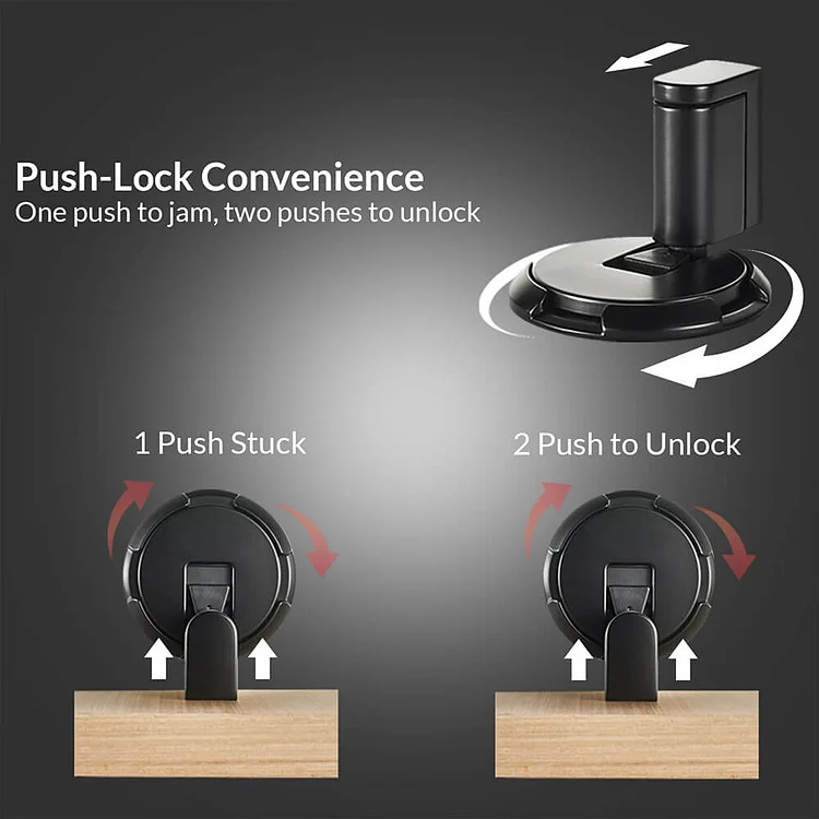 Deurstopper Vloer Push Lock Zinklegering Mechanisch RVS Design | Sansoti