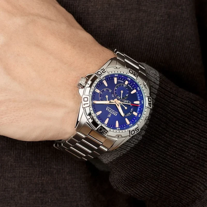 Festina Multifunction F20623/2 Herrenuhr • Blau • Edelstahl
