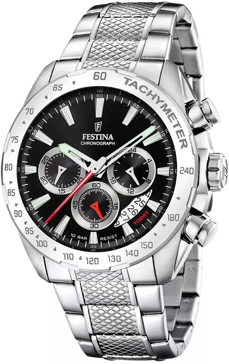 Festina Timeless Chronograph F20668/4 Herrenuhr • Edelstahl • 10 ATM