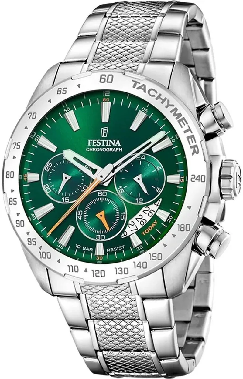 Festina Timeless Chronograph F20668/4 Herrenuhr • Edelstahl • 10 ATM
