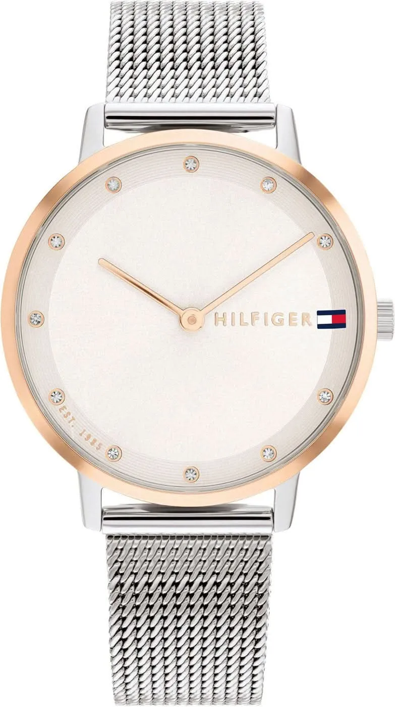 Tommy Hilfiger Pippa 1782666 Damenuhr • Classic American Cool • Elegantes Mesh-Design