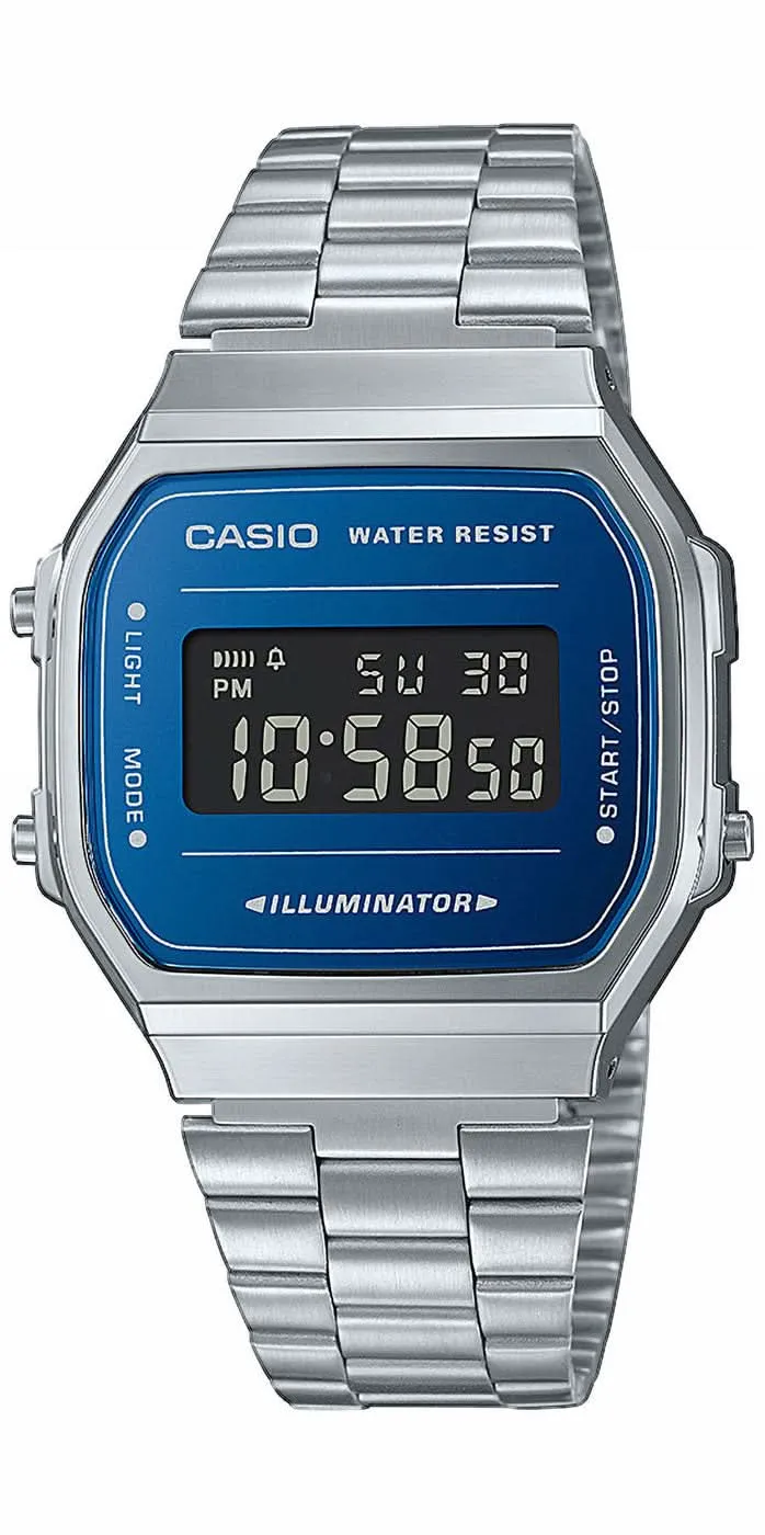 Casio Vintage A168WEM-2BEF Uhr • Kultiges Retro-Design • Schillerndes Zifferblatt
