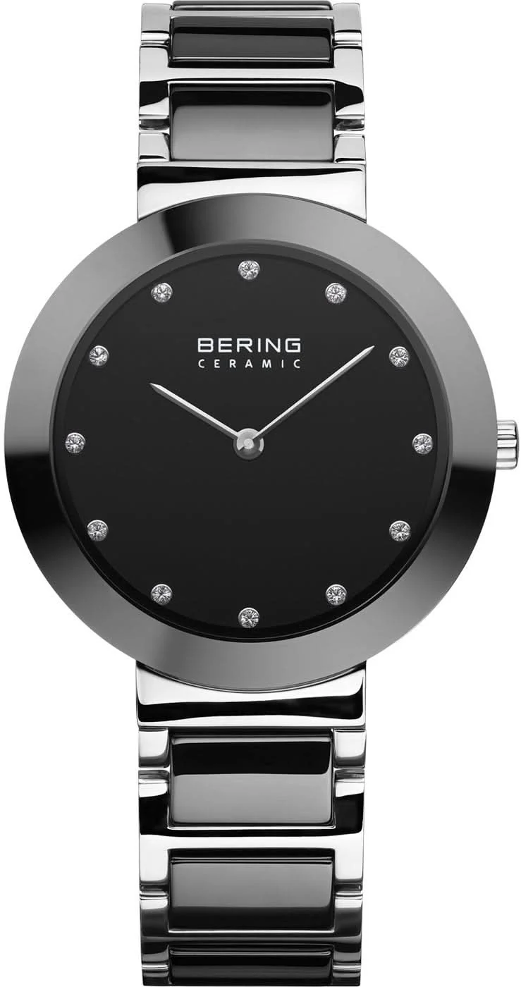 Bering Ceramic 11434-742 Damenuhr • Kratzfestes Saphirglas • High-Tech Keramik