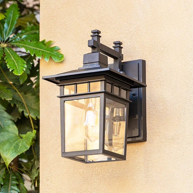 Buitenlamp Wand Aluminium Zwart IP23 E27 Waterdicht Tuin Balkon Modern Wandlamp
