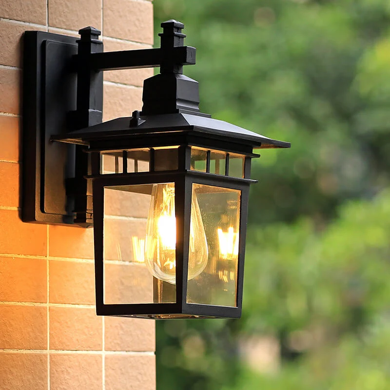 Buitenlamp Wand Aluminium Zwart IP23 E27 Waterdicht Tuin Balkon Modern Wandlamp