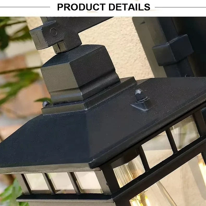 Buitenlamp Wand Aluminium Zwart IP23 E27 Waterdicht Tuin Balkon Modern Wandlamp