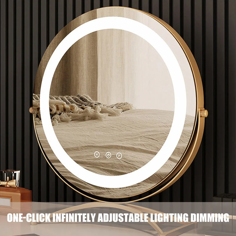 Make-up Spiegel LED Verlichting Oplaadbaar 40cm 360° Draaibaar Dimbaar 3 Lichtmodi