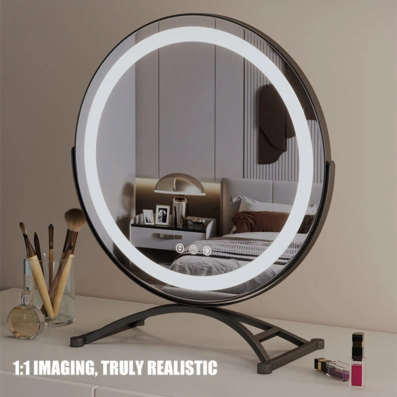 Make-up Spiegel LED Verlichting Oplaadbaar 40cm 360° Draaibaar Dimbaar 3 Lichtmodi