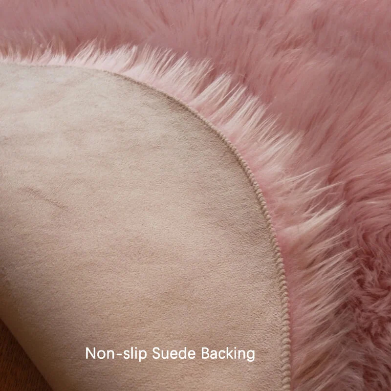 Vloerkleed Schapenvacht Imitatie Pluizig Antislip 60x120cm Slaapkamer Woonkamer Zacht