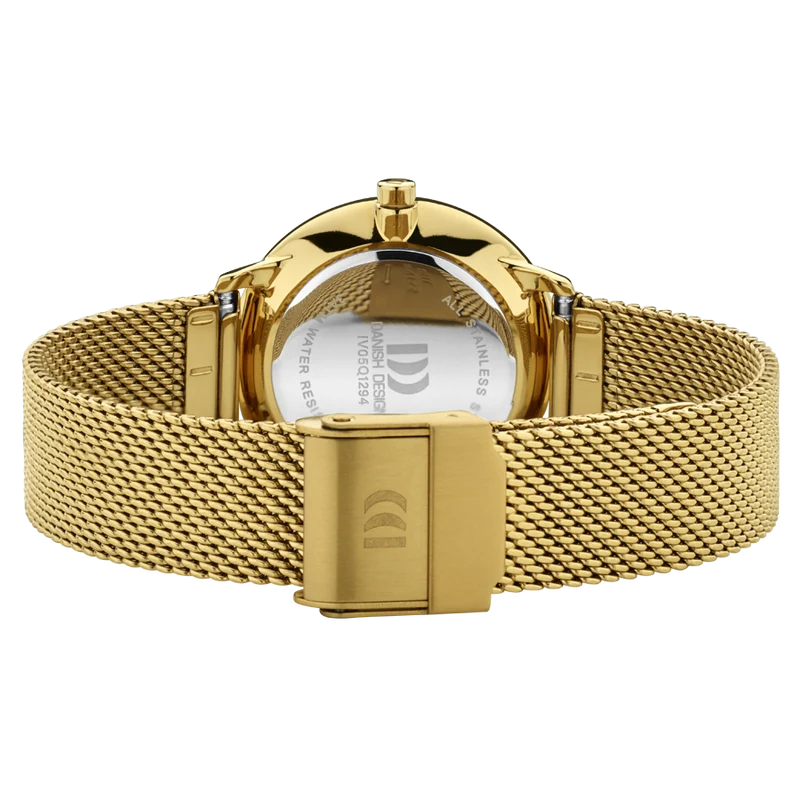 Danish Design Lana IV05Q1294 Damenuhr Gold • Milanaise-Armband • Mineralglas