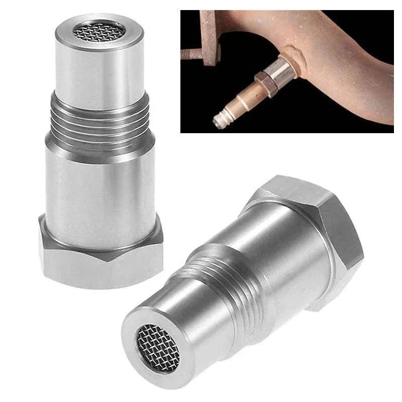 O2 Sensor Adapter M18x1.5 met Ingebouwde Katalysator voor Uitlaatmodificaties Off-Road Voertuigen Universeel | Sansoti
