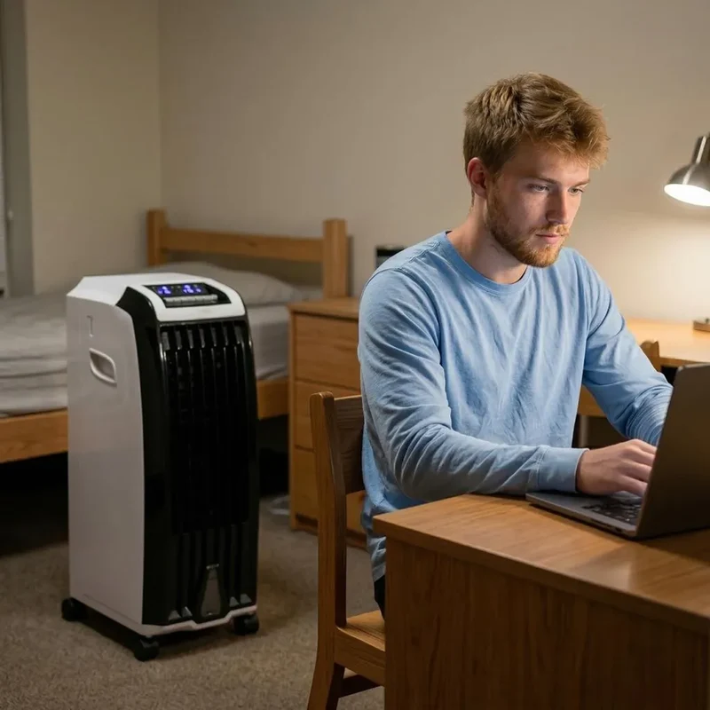Mobiele Aircooler op Wielen 6.5L Waterreservoir met Timer Zwenkmodus Energiezuinig voor Thuis Kantoor | Sansoti