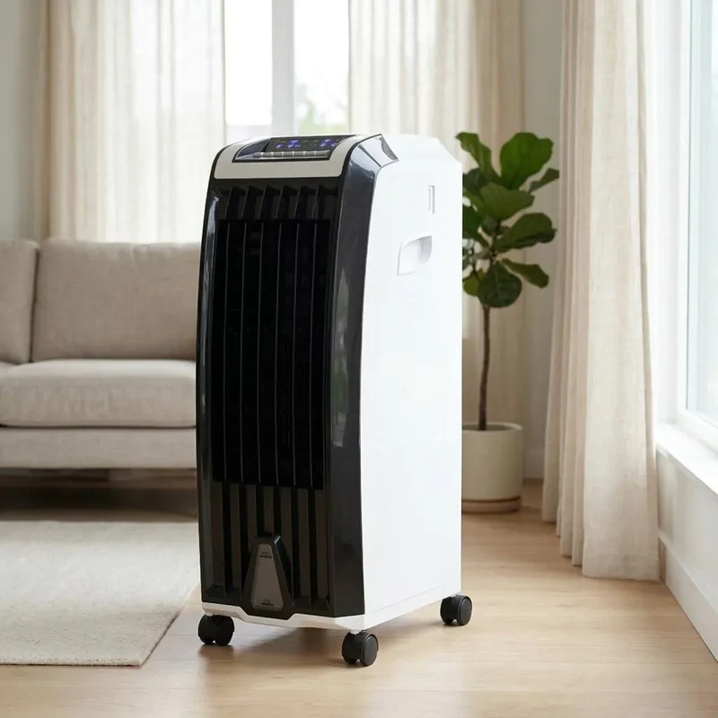 Mobiele Aircooler op Wielen 6.5L Waterreservoir met Timer Zwenkmodus Energiezuinig voor Thuis Kantoor | Sansoti