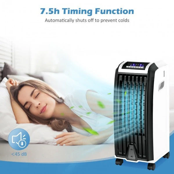 Mobiele Aircooler op Wielen 6.5L Waterreservoir met Timer Zwenkmodus Energiezuinig voor Thuis Kantoor | Sansoti