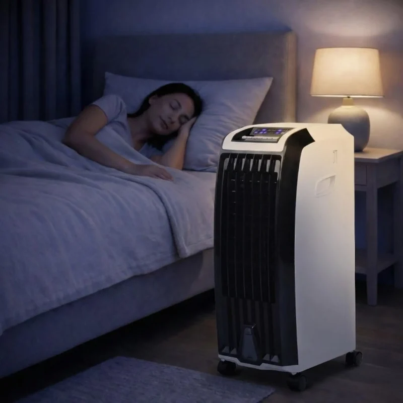 Mobiele Aircooler op Wielen 6.5L Waterreservoir met Timer Zwenkmodus Energiezuinig voor Thuis Kantoor | Sansoti