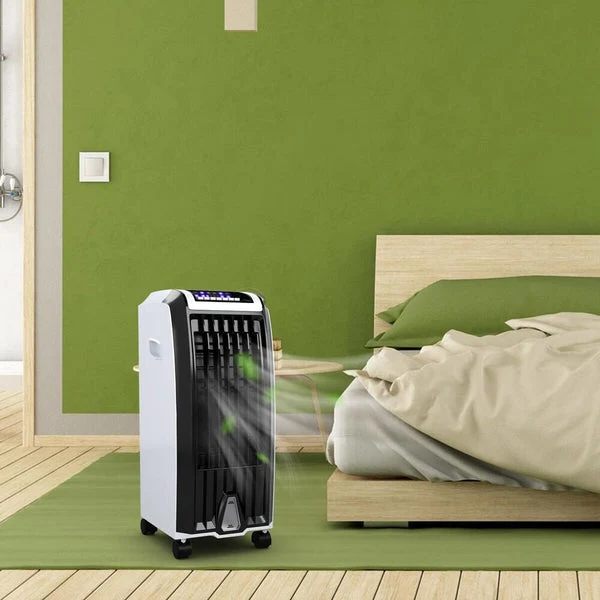 Mobiele Aircooler op Wielen 6.5L Waterreservoir met Timer Zwenkmodus Energiezuinig voor Thuis Kantoor | Sansoti