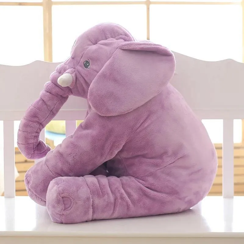 Pluche Olifant Knuffel Kussen voor Kinderen – Zachte Babykamer Decoratie in 60 of 80 cm voor Fotoshoots | Sansoti