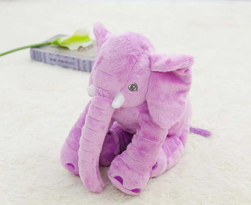 Pluche Olifant Knuffel Kussen voor Kinderen – Zachte Babykamer Decoratie in 60 of 80 cm voor Fotoshoots | Sansoti