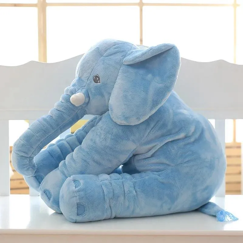 Pluche Olifant Knuffel Kussen voor Kinderen – Zachte Babykamer Decoratie in 60 of 80 cm voor Fotoshoots | Sansoti