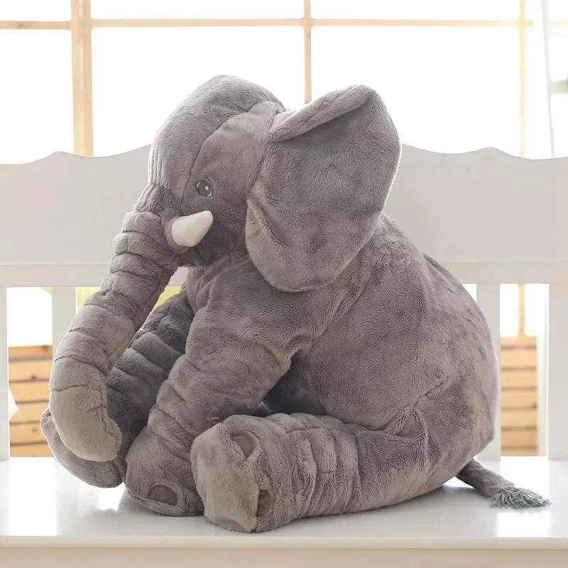 Pluche Olifant Knuffel Kussen voor Kinderen – Zachte Babykamer Decoratie in 60 of 80 cm voor Fotoshoots | Sansoti