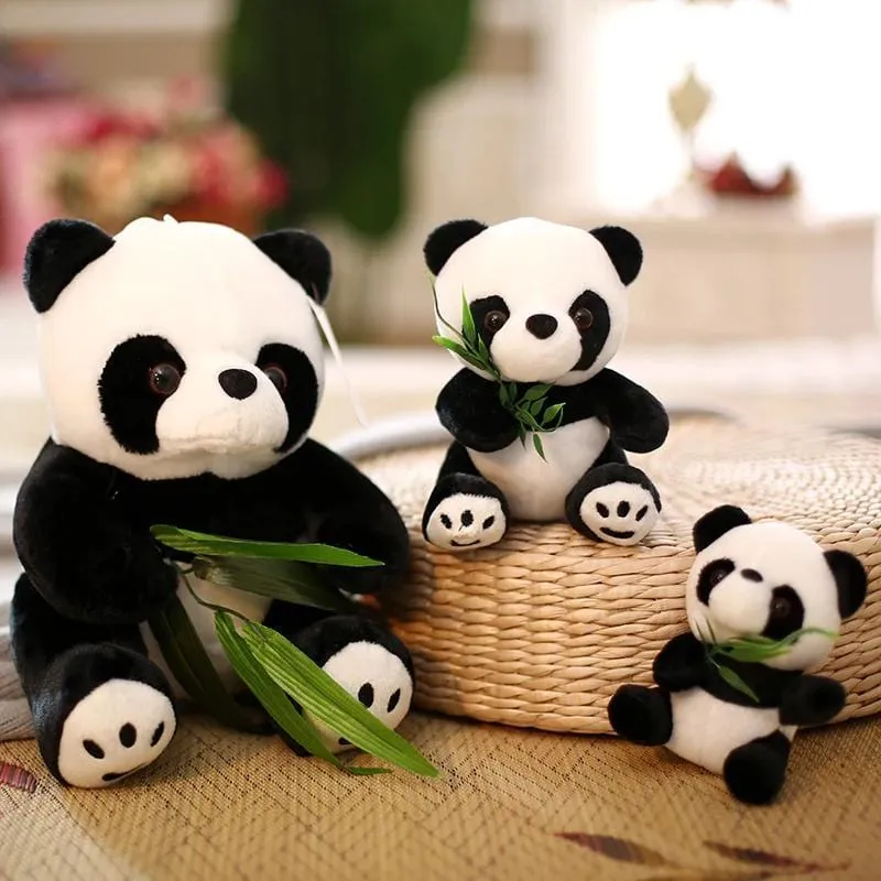 Pluche Panda Knuffel Zacht Gevuld Dier Bamboe Motief Kinderkamer Speelgoed XL Kinderen Cadeau Decoratie | Sansoti