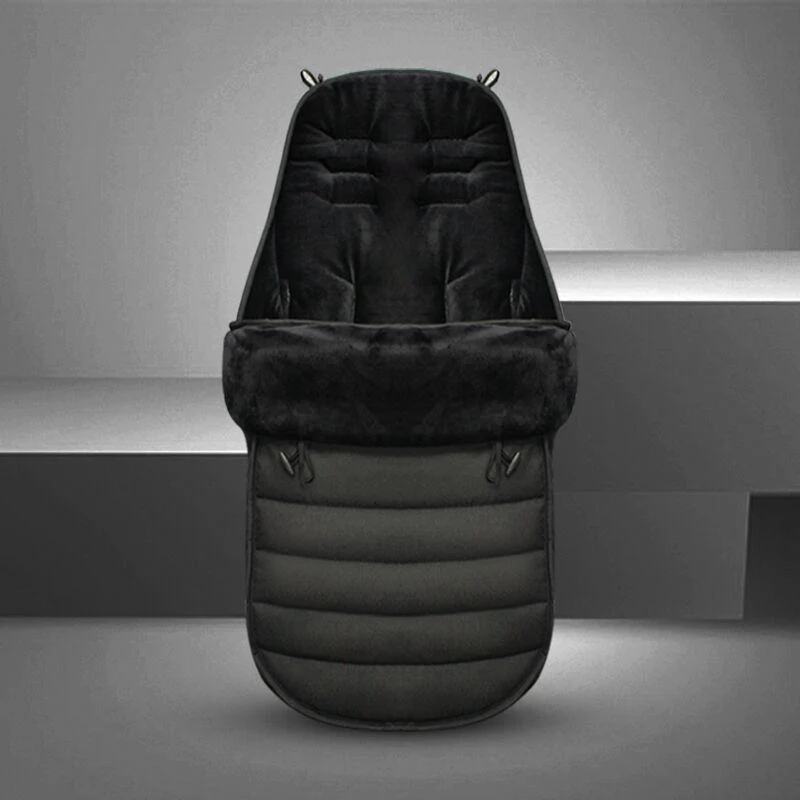 Babyslaapzak Voetenzak Kinderwagen Universeel Katoen Winterwarm Winddicht Dubbele Rits 90cm Comfortabel | Sansoti