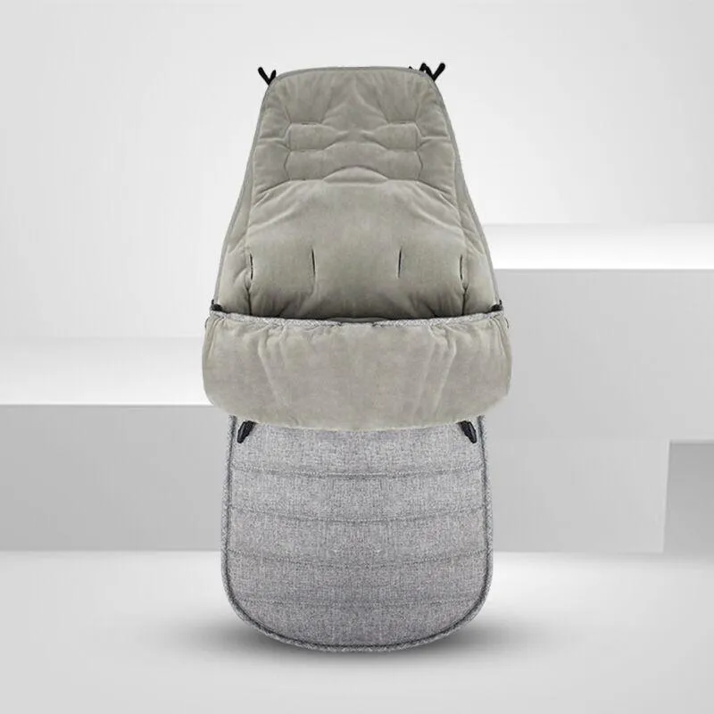 Babyslaapzak Voetenzak Kinderwagen Universeel Katoen Winterwarm Winddicht Dubbele Rits 90cm Comfortabel | Sansoti