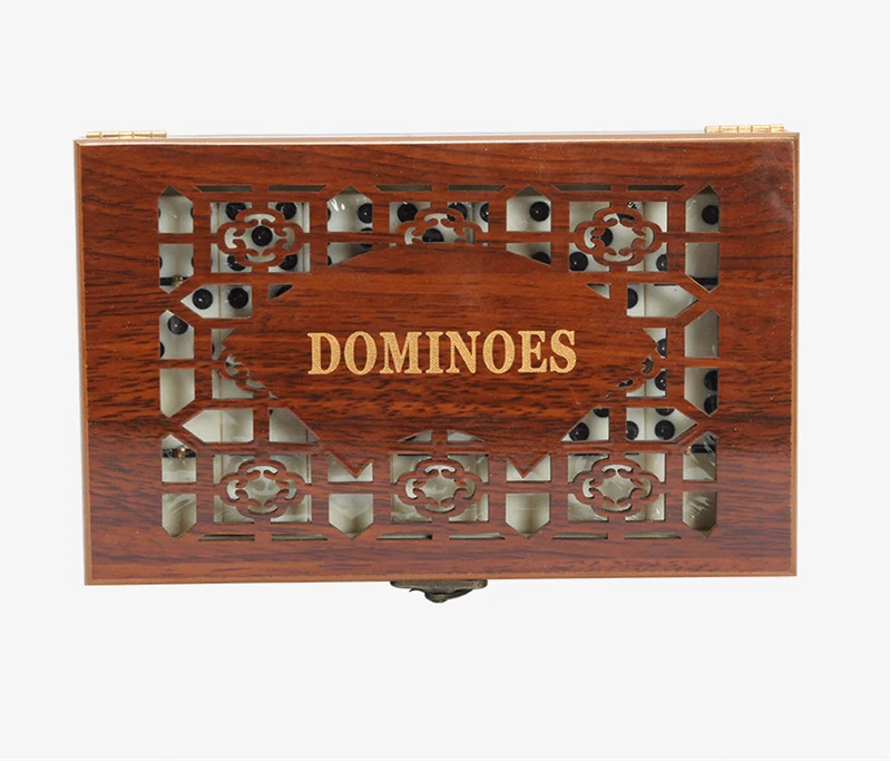 Houten Domino Spel Dubbel Zes Set 28 Stenen Familiespel Opbergdoos Gezelschapsspel Klassiek Bordspel | Sansoti
