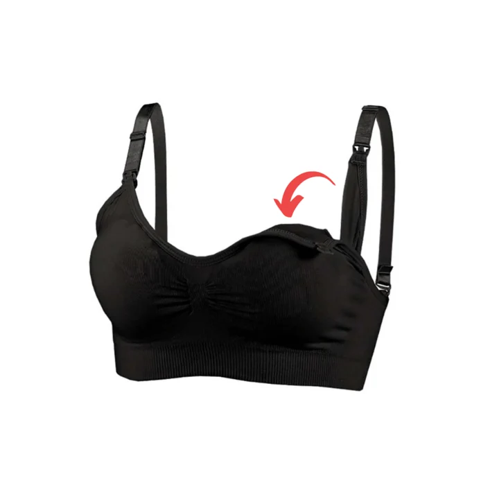 Voedingsbh Zonder Beugel Handsfree Kolven Zwangerschap Comfortabel Draagcomfort Zwart Huid Maten M L XL | Sansoti