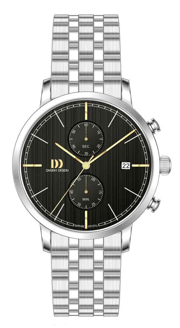 Danish Design Koltur Chrono II IQ94Q1290 Herrenuhr Grau • Saphirglas • Chronograph