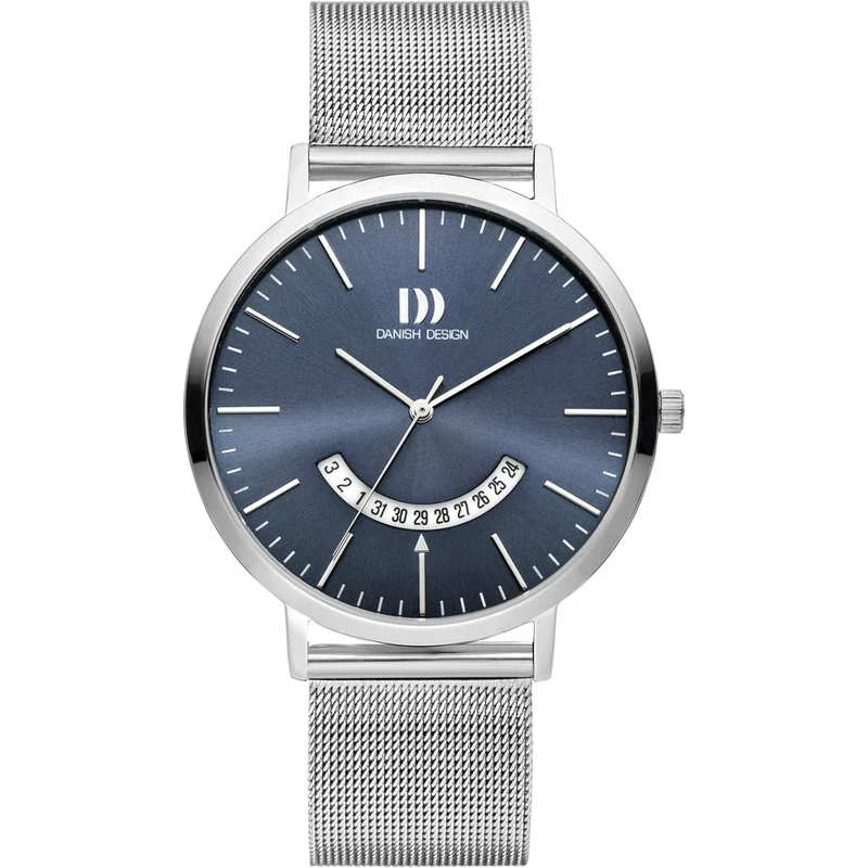 Danish Design Morsø IQ68Q1239 Herren Armbanduhr Blau • Saphirglas • Ultra-Slim Edelstahlgehäuse
