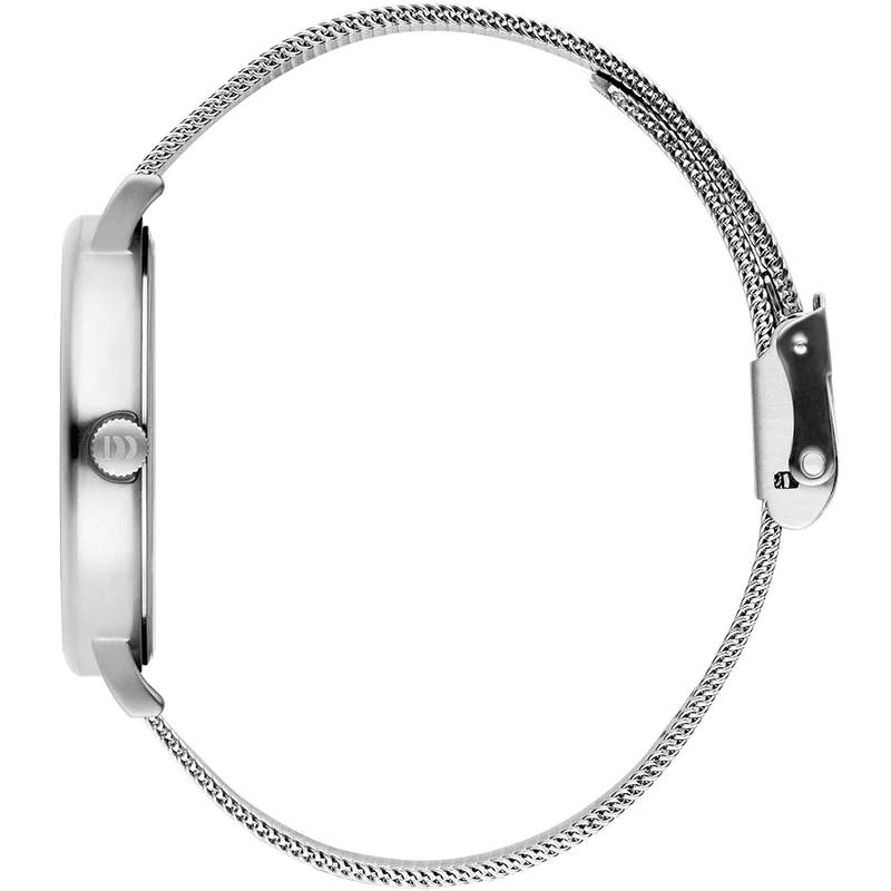Danish Design Hong Kong IQ62Q1233 Herrenuhr Silber/Blau • Mineralglas • Datum & Wochentag