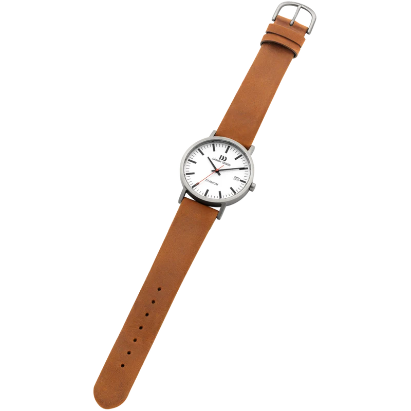 Danish Design Gløbe IQ31Q199 Rhine Medium Armbanduhr Weiß • Titangehäuse • Mineraluhrglas