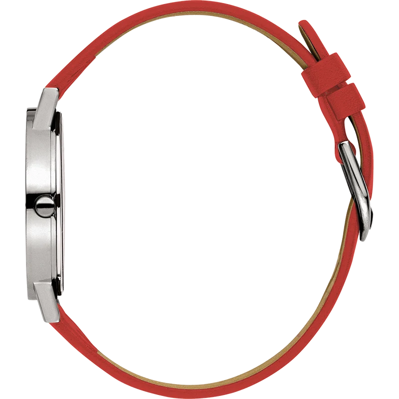 Danish Design Gløbe IQ19Q199 Rhine Medium Armbanduhr Rot • Titangehäuse • Mineralglas