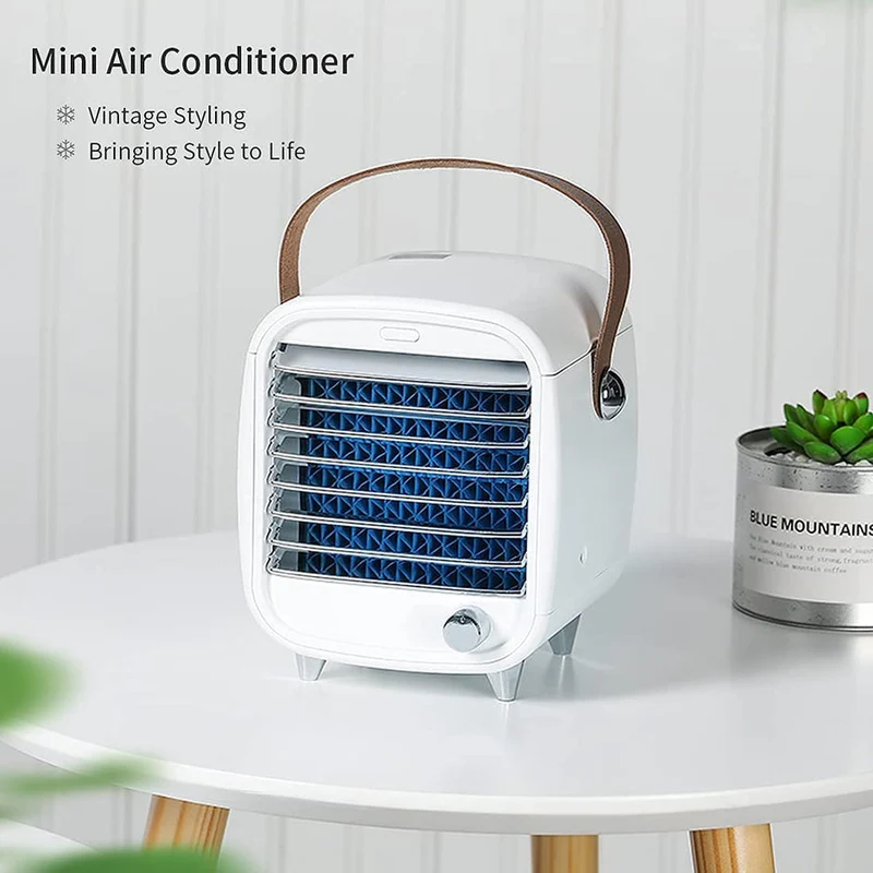 Draagbare Aircooler met Watertank USB Verdamping Mobiel Koelsysteem Luchtbevochtiger voor Kamer Bureau Thuis | Sansoti