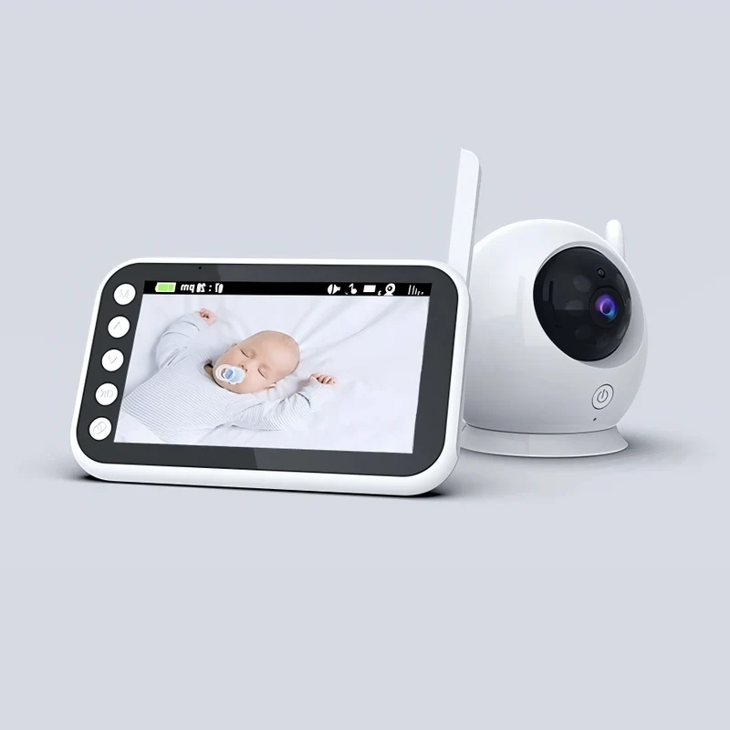 Babymonitor met Nachtzicht 1080p HD Camera Temperatuurweergave Tweerichtingsaudio Veilige Babybewaking | Sansoti
