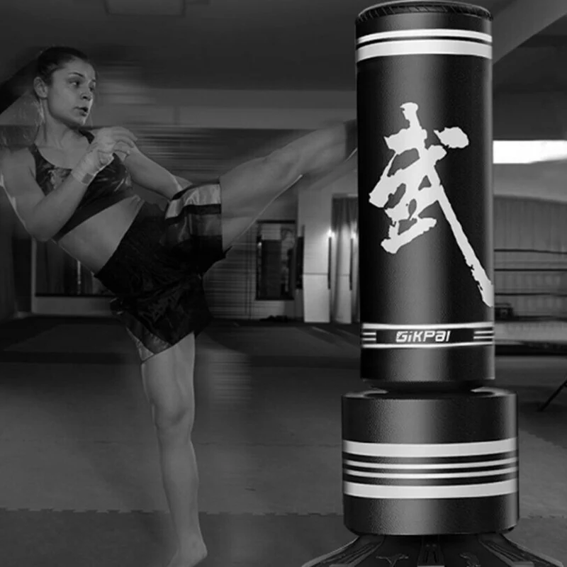 Vrijstaande Bokszak 170cm met Zuignappen Basis voor MMA Kickboksen Cardiotraining Vechtsport Fitness Thuis | Sansoti