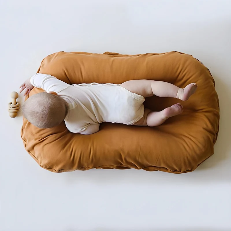 Babynestje Gevoerd Katoen 75x42cm Reisbed Verschoonplek Speelkleed Pasgeboren Peuter Draagbaar Comfortabel | Sansoti