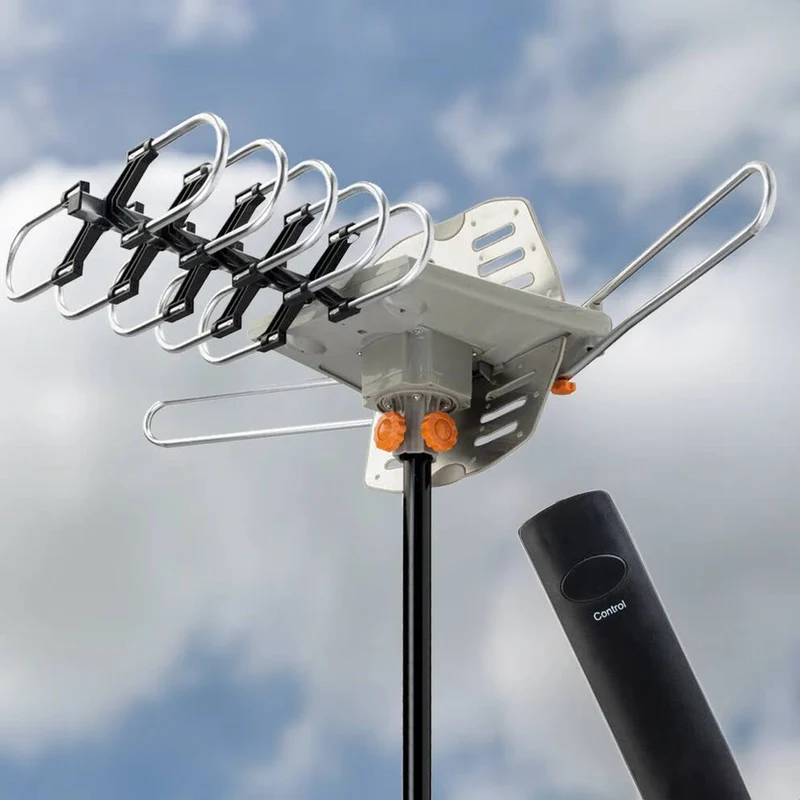 Digitale Buitenantenne 4K UHF VHF 360° Ontvangst HD TV Signaalversterker Outdoor Antenne 10m Kabel DVB-T2 | Sansoti
