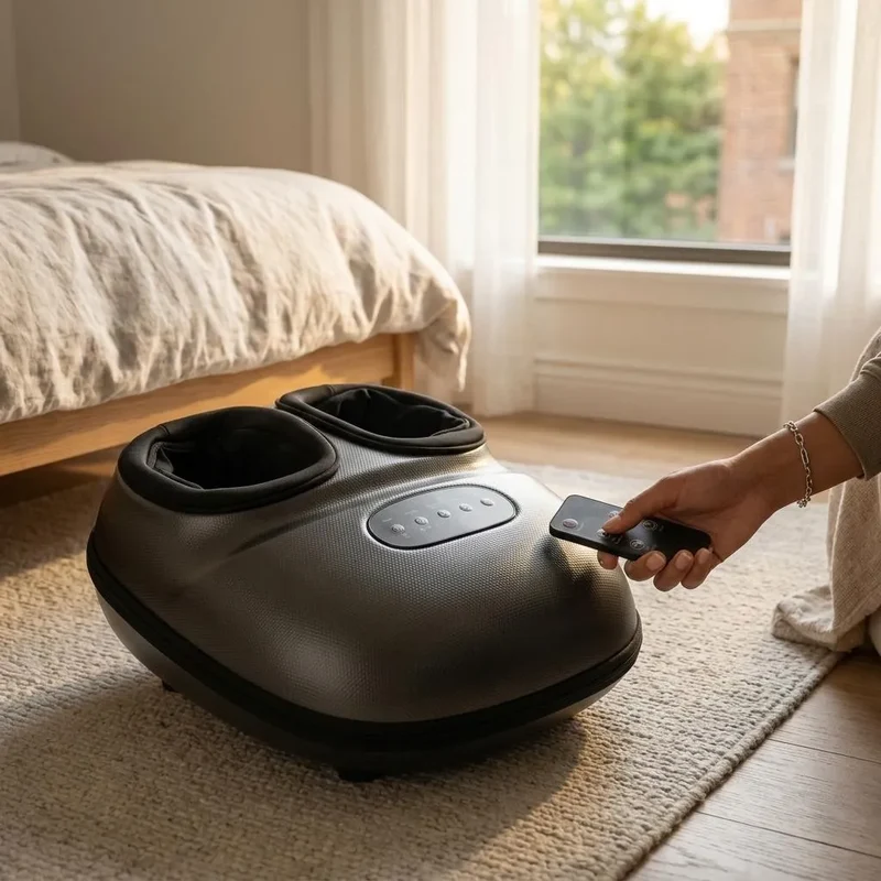 Elektrisch Voetmassageapparaat met Warmtefunctie en Luchtcompressie voor Ontspanning en Verlichting Thuis | Sansoti