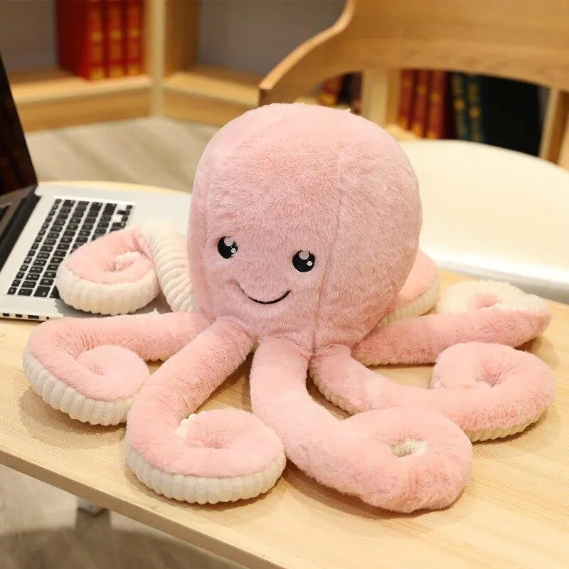 Zachte Octopus Knuffel XXL - Pluche Decoratiekussen 40-80cm - Kinderkamer Speelgoed Decoratie Cadeau | Sansoti